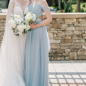 Revelry Light Blue Bridesmaid Dress